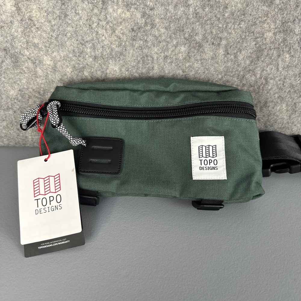 Topo Designs Hip Pack Unisex Forest Black 0001996 Nylon Waist Bag Fanny Pack NWT
